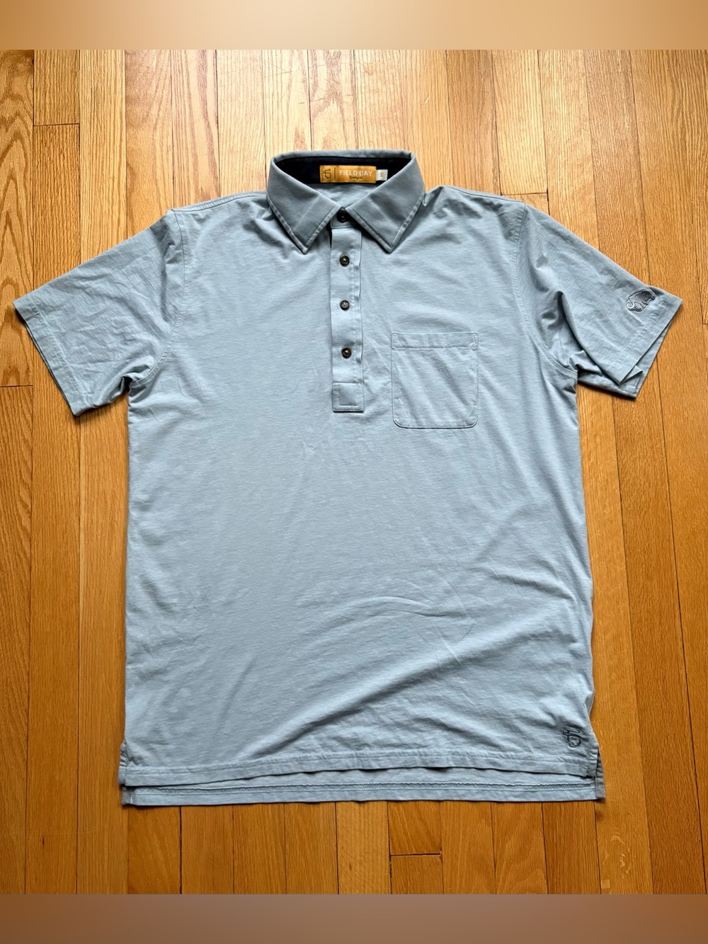 Field Day Sporting Co. Men’s Short Sleeve Polo Shirt Medium Blue Mammoth Dunes